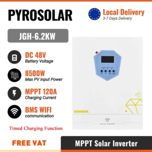 PYROSOLAR 10.2KW 8.2KW 6.2KW 4.2KW 3.5KW 1KW Solar Hybrid Inverter 12V 24V 48V 220V 500VDC MPPT Pure Sine Wave Solar inverter - AliExpress 13 - Color : 6.2KW 48V NO WIFI - Output Voltage : 220-240V