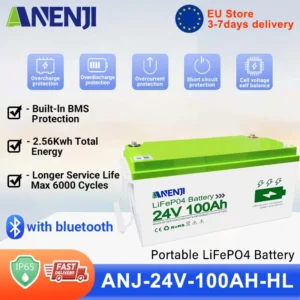 ANENJI 4KW MPPT Hybrid Solar Inverter Pure Sine Wave Inversor MPPT 100A 24V LiFePO4 portable battery Solar Charge Controller - AliExpress 13 - Color : ANJ-24V-100AH-HL - Output Voltage : 220-240V - Ships From : Poland - Input Voltage : 24V