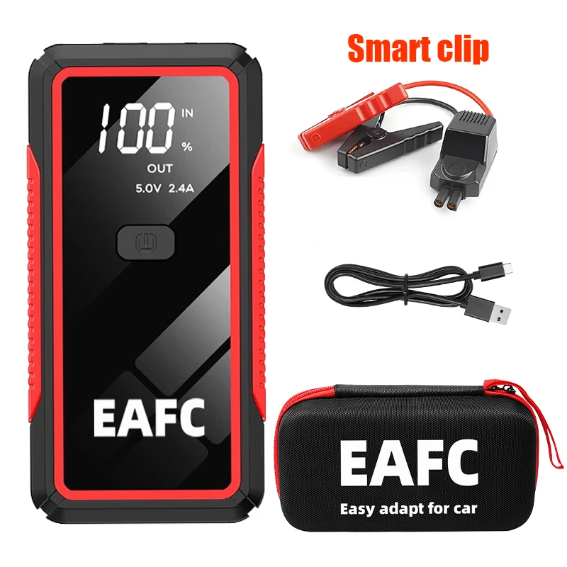 EAFC Upgrade 2000A/600A Car Jump start LED Display Car Battery Booster Portable Car Booster start equipment for Gasoline Diesel - AliExpress 34 - Color : 2000A Smart Clip Add Bag - Ships From : spain