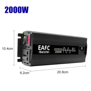 EAFC Pure Sine Wave Inverter 4000W/3000W/2000W DC 12V To AC 220V Voltage Transfer Converter Universal EU Socket Auto Accessories - AliExpress 34 - Color Name : 2000W - Ships From : Poland
