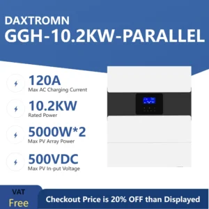 Daxtromn 10.2KW 48V Hybrid Parallel Solar Inverter 230V 10200W Pure Sine Wave Inverter Can be paralleled to three phases - value : not defined