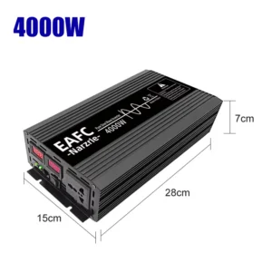 EAFC Pure Sine Wave Inverter 4000W/3000W/2000W DC 12V To AC 220V Voltage Transfer Converter Universal EU Socket Auto Accessories - AliExpress 34 - Color Name : 4000W - Ships From : Poland