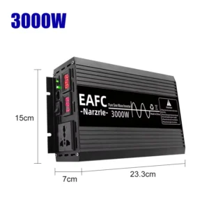 EAFC Pure Sine Wave Inverter 4000W/3000W/2000W DC 12V To AC 220V Voltage Transfer Converter Universal EU Socket Auto Accessories - AliExpress 34 - Color Name : 3000W - Ships From : spain