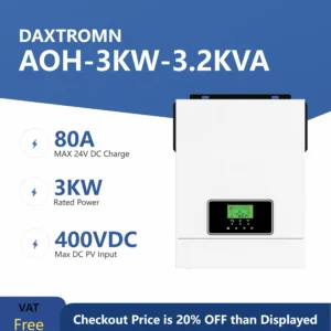 Daxtromn 3000W 3.2kva Solar Inverter Built-in80A MPPT solar charger 24V 230VAC 50/60Hz hybrid system Solar Inverter PV input 3kW - AliExpress 13 - value : not defined
