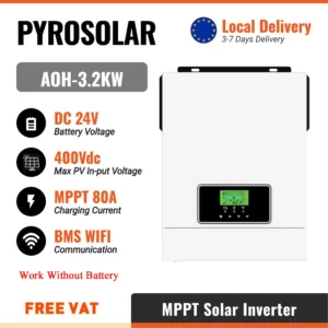 PYROSOLAR 10.2KW 8.2KW 6.2KW 4.2KW 3.5KW 1KW Solar Hybrid Inverter 12V 24V 48V 220V 500VDC MPPT Pure Sine Wave Solar inverter - AliExpress 13 - Color : 3.2KVA 24V NO WIFI - Output Voltage : 220-240V