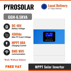 10.2KW 6.2KW 48V 4.2KW 3.5KW 24V 1KW 48V Hybrid Solar Inverter 120A MPPT On/Off Grid Work Without Battery PV Input 60-500V DC - AliExpress 13 - Color : 6.5KW 48V BMS WIF - Output Voltage : 220-240V