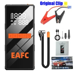 EAFC 1200A Car Jump Starter 150PSI Air Compressor 2-in-1 Air pump 8000mAh Portable Booster Powerful Car Battery Starting Device - AliExpress 34 - Color : Original Clip - Ships From : Poland