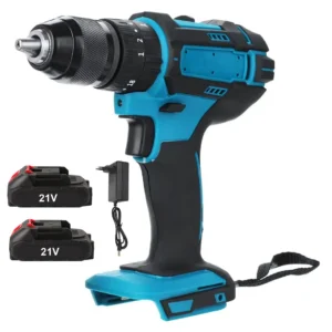 10mm Brushless 2-Speed Electric Drill Cordless Drill Screwdriver Metal Chuck Drill Power Tool For Makita 18V Battery（No Battery - AliExpress 1420 - Color : 2*Battery - Ships From : Poland