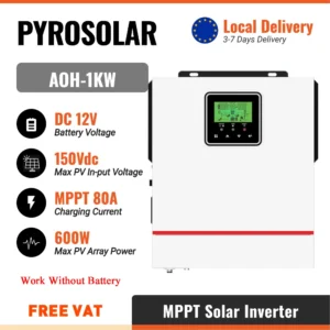 PYROSOLAR 10.2KW 8.2KW 6.2KW 4.2KW 3.5KW 1KW Solar Hybrid Inverter 12V 24V 48V 220V 500VDC MPPT Pure Sine Wave Solar inverter - AliExpress 13 - Color : 1KW 12V NO WIFI - Output Voltage : 220-240V