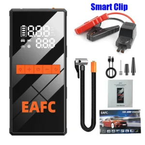 EAFC 1200A Car Jump Starter 150PSI Air Compressor 2-in-1 Air pump 8000mAh Portable Booster Powerful Car Battery Starting Device - AliExpress 34 - Color : Smart Clip - Ships From : GERMANY