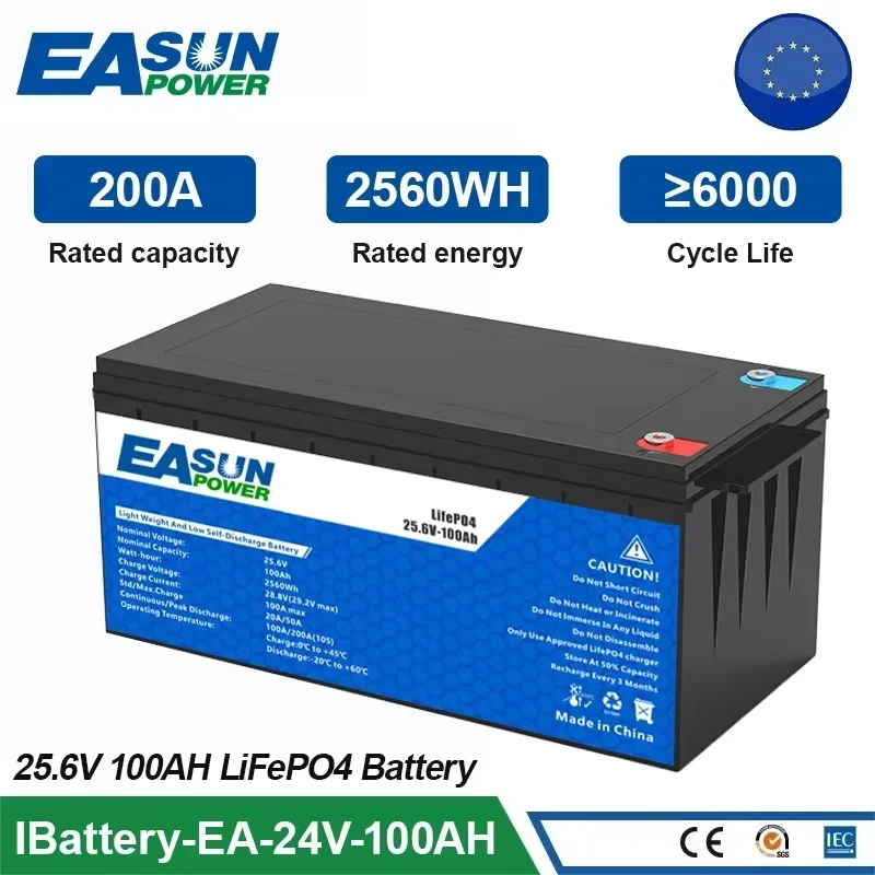 EASUN POWER LiFePO4 Battery 200AH 100AH 12V 24V BMS Rechargeable Lithium Bateria Pack for Camping Car Solar HOT Dropshipping - AliExpress 13 - Color : 12V 100AH - Ships From : Italy