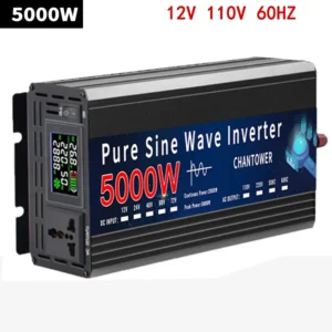 4000W 5000W Inverter 12V 220V 24V 110V Pure Sine Wave Inverter DC To AC Portable Power Voltage Converter Solar Car Inverter - AliExpress 34 - Color Name : 5000W 12V 110V 60HZ