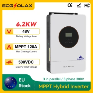 ECGSOLAX 6.2KW Solar Hybrid Inverter 120A Built-in MPPT Solar Controller 48VDC Off-Grid Inverter charging Pure Sine Wave - AliExpress 13 - Output Voltage : 220-240V - Ships From : france - Input Voltage : 48V