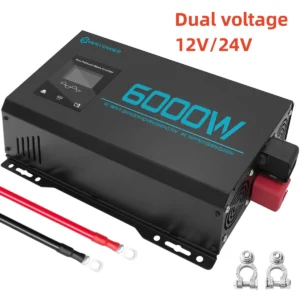 Pure Sine Wave Inverter 12V 220V 1000W 1600W 2200W 3000W 4000W 5000W 6000W 8000W DC To AC Power Converter Car Solar Inverter - Color Name : 6000W 12V-24V 220V