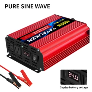 12V24V  To 110V AC Pure Sine Power Inverter 16000W 4000W  Power 60HZ  Converter Car Accessories Solar With LED And US Socket - AliExpress 34 - Color Name : 24V 110V 4000W 60HZ