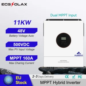 ECGSOLAX 11KW Solar Hybrid Inverter 230Vac 48V With Dual imput MPPT 160A Charging Controller 11000W Hybrid Solar Inverter BMS - AliExpress 13 - Output Voltage : 220-240V - Ships From : france - Input Voltage : 48V