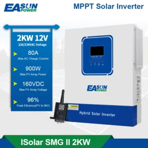 EASUN New Hybrid Solar Inverter 6200W Pure Sine Inverter 120A MPPT Solar Charge Controller 48V 220V PV Input 500V With Wifi - AliExpress 13 - Color : SMG II 2KW Wifi - Ships From : UNITED KINGDOM