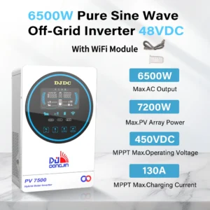 4.5KW 6.5KW 10.2KW Solar Inverter Off Grid Pure Sine Inverter 24V 48V 230V with MPPT 150A Solar Charger MAX PV 7200W 12KW Input - AliExpress 44 - Color : 6500KW 48V with WIFI - Ships From : GERMANY
