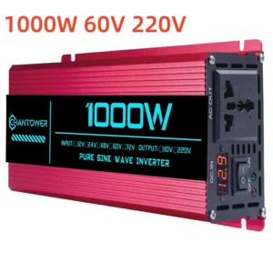 Pure Sine Wave Inverter DC 60V To AC 220V/110V 1000W 1600W 3000W 4000W 5000W 6000W Power Converter Car Solar Inverter - Color Name : 1000W 60V 220V