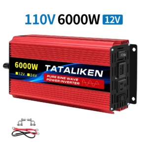1600w-4500W 12V/24V to AC 110V 60Hz Pure Sine Wave Inverter Car Power Tranfermer  Voltage Portable  Converter with LED Display - AliExpress 34 - Color Name : 12V 110V 6000W 60HZ - Ships From : brazil