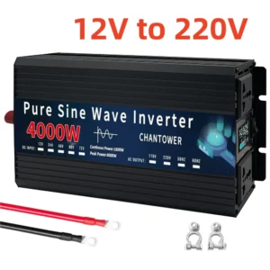 Pure Sine Wave Inverter 12V 220V 1000W 1600W 2200W 3000W 4000W 5000W 6000W 8000W DC To AC Power Converter Car Solar Inverter - Color Name : 4000W 12V 220V