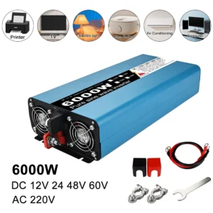 Pure Sine Wave Inverter 6000W 5000W 4000W DC 12V To AC 220V 60Hz Two socke Power solar Car Inverter With LCD Display Converter - AliExpress 13 - Color : 6000W - Input Voltage : 12V - Output Voltage : 220V