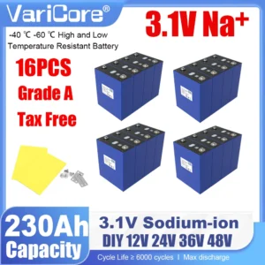 EU Stock 3.1V 230Ah Sodium-Ion Battery 2.9V Resistant low,high Temperature DIY 12v 24V Motorcycle Electric Car Travel Golf Cart - AliExpress 44 - Color : 3.1V 230Ah 16pcs - Ships From : GERMANY