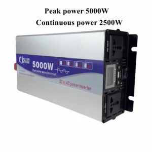 4000/5000W Pure Sine Wave Inverter Power  DC12V 24V To AC220V Voltage 50/60HZ Voltage Power Converter USB Charger Solar Inverter - AliExpress 13 - Color : 5000W - Socket Type : Universal - Input Voltage : 60V - Output Voltage : 120V(60HZ)
