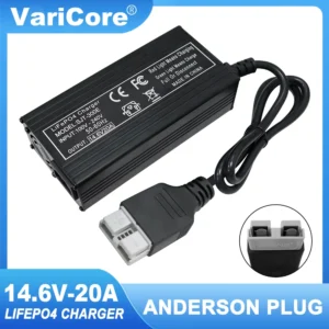 VariCore 14.6V 20A Smart Lifepo4 Battery Charger 110-220V 4S 12V High Power Charger For Lithium iron Phosphate Battery Pack - AliExpress 44 - Color : Anderson - Socket Standard : EU Plug