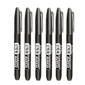 6 PCS Permanent Marker Pen Manga Drawing Markers Black Blue Red Waterproof Ink Sketch Pens Stationery Art School Supplies - AliExpress 21 - Color : 6 Black Set