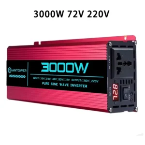 Pure Sine Wave Inverter DC 48V/72V to AC 220V 1000W 1600W 3000W 4000W 5000W 6000W LCD Display Power Converter Car Solar Inverter - AliExpress 34 - Color Name : 3000W 72V 220V