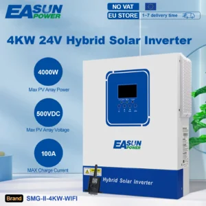 Easun 6.2KW 4KW 3.2KW 2KW Hybrid Solar inverter 12V 24V 48V MPPT Off Grid Pure Sine Wave120A 230v 50/60hz Solar Inverter Charger - AliExpress 13 - Color : SMG-II-4KW-WIFI - Ships From : Poland