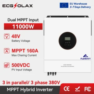 ECGSOLAX 11KW Solar Hybrid Inverter 220Vac 48V With Dual MPPT 160A Solar Charger Hybrid Solar Inverter BMS Parallel 3 Phase 380V - AliExpress 13 - Color : 11KW 48V - Output Voltage : 220-240V - Ships From : france - Input Voltage : Without WIFI