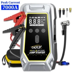 GKFLY 4 in 1 Car Jump Starter 150PSI Air Pump Tyre Compressor 7000A Starter Device 12V Power Bank Digital Inflatable Pump - AliExpress 34 - Color : 7000A - Ships From : spain