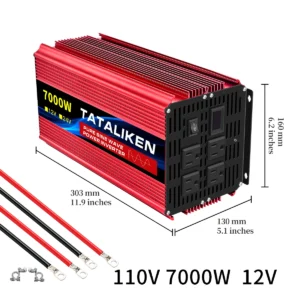 1600w-4500W 12V/24V to AC 110V 60Hz Pure Sine Wave Inverter Car Power Tranfermer  Voltage Portable  Converter with LED Display - AliExpress 34 - Color Name : 12V 110V 7000W 60HZ - Ships From : United States