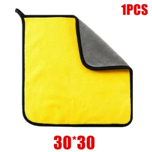 1/2/6pcs Microfiber Cleaning Towel Thicken Soft Drying Cloth Car Body Washing Towels Double Layer Clean Rags Car Accessories - AliExpress 34 - Color : 30x30 1pc