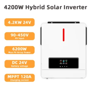 Y&H 4200W Hybrid Solar Inverter 24Vdc to 220Vac On/Off Grid Inverter Pure Sine Wave Inverter MPPT 120A Solar Charge Controller - AliExpress 13 - Color : 4.2KW BMS - Output Voltage : AC 220-240V - Ships From : UNITED KINGDOM - Input Voltage : 24V BAT