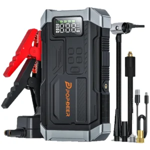 POPDEER PD-JA3 5000A 4-in-1 Jump Starter with 150PSI Air Compressor & 12V QC 3.0 LCD Display, 10L Gas/8L Diesel - AliExpress 34 - Color : PD-JA3 - Ships From : france