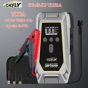 4 In 1 Car Jump Starter Pump Air Compressor 4000A Starting Device Booster 59.2Wh Power Bank 12V Digital Tire Inflator 150PSI - AliExpress 34 - Color : 7000A GG-JS-K5ULTRA - Ships From : france