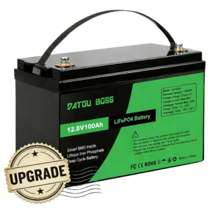 DATOUBOSS 12V100Ah Deep Cycle Lithium Iron Phosphate Battery Built-in Intelligent BMS For RV Golf Cart Boat Solar System NO TAX - AliExpress 34 - Color : 12V100Ah - UPGRADE - Ships From : United States