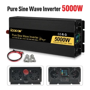 RDDSPON Pure Sine Wave Inverter 4000W 5000W 6000W DC 12V 24V 48V To AC 220V 50Hz 60Hz Portable Power Bank Voltage Converter - AliExpress 13 - Color : 5000W (Rated 2500W) - Input Voltage : 48V (40V-60V) - Output Voltage : 220V 50Hz - Ships From : China Mainland