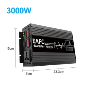 EAFC  Pure Sine Wave Inverter DC12V to AC 220V Auto Converter Power Inverter4000W 3000W 2000W Voltage Converter Car Solar Power - AliExpress 34 - Color Name : 12V 3000W EU
