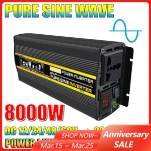 Pure Sine Wave Inverter 12V/24V/48V/60V To AC 110V 220V 8000/6000/4000/3000W Voltage Transformer Power Converter Solar Inverter - AliExpress 13 - Color : 3000W - Output Voltage : 60Hz 220V (210 230V) - Ships From : China Mainland - Input Voltage : DC 48V