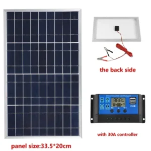 Outdoor Solar Panel 600W 12V Polycrystalline USB Power Portable Rechargeable Solar Cell Solar Generator for Home Lighting Camp - AliExpress  - Color : with 30A controller