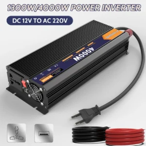 2000W/3000W/4000W UPS Inverter Charger 12V to 220V/230V with 20A Charger, USB, LED Display for Home Emergency, RV, Camping, Boat - Color : 4000W - Socket Type : Universal - Input Voltage : 12V - Output Voltage : 220V - Ships From : China Mainland