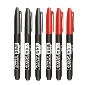 6 PCS Permanent Marker Pen Manga Drawing Markers Black Blue Red Waterproof Ink Sketch Pens Stationery Art School Supplies - AliExpress 21 - Color : 3 Black 3 Red