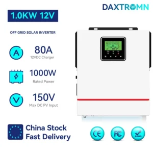 Daxtromn 10.2KW 8.2KW 6.2KW 4.2KW 3KW 1KW Solar Hybrid Inverter 12V 24V 48V 220V 500VDC 160A MPPT Pure Sine Wave Solar inverter - AliExpress 15 - Color : 1KW 12V No Wifi