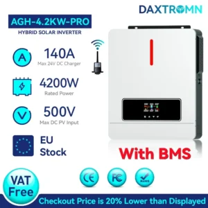 Daxtromn 10.2KW 8.2KW 6.2KW 4.2KW 3KW 1KW Solar Hybrid Inverter 12V 24V 48V 220V 500VDC 160A MPPT Pure Sine Wave Solar inverter - AliExpress 15 - Color : 4.2KW 24V BMS Wifi