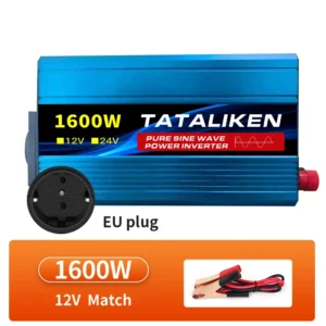 Inverter Pure Sine Wave  2500W/3500W/4500W/5000WDC 12V/24V to AC 220V 230V Voltage Transfer Converter Charging Adapter EU Socket - AliExpress 34 - Color Name : 12V1600W 50HZ EU