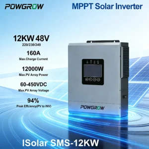 POWGROW 12KW 48V Hybrid Solar Inverter 160A MPPT Solar Charger 230VAC Dual PV Input and Output With 450VDC Built-in Wifi - AliExpress 13 - Ships From : Poland